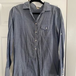 J.Crew shambray tunic or cover up size small 100% cotton